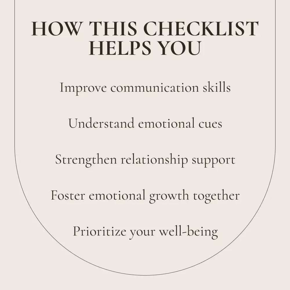 Your Emotional Intelligence Relationship Boost Checklist: Simple Steps to Understand, Support, and Thrive Together