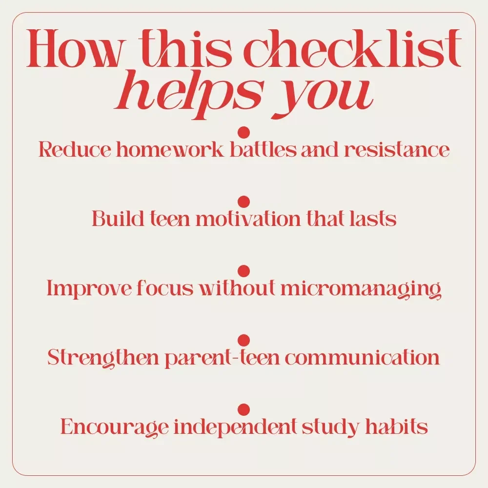 Teen Study Spark Checklist: 10 Smart Moves to Motivate Without Nagging | How to Motivate Your Teenager to Study at Home