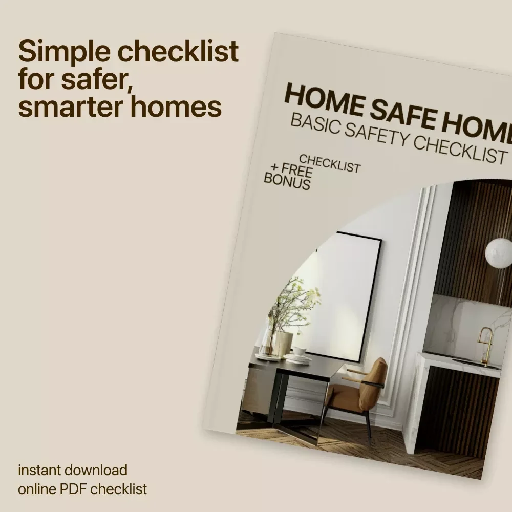 Home Safe Home: Basic Safety Checklist | Printable Digital Download | Essential basic home safety checklist for Families & Apartments