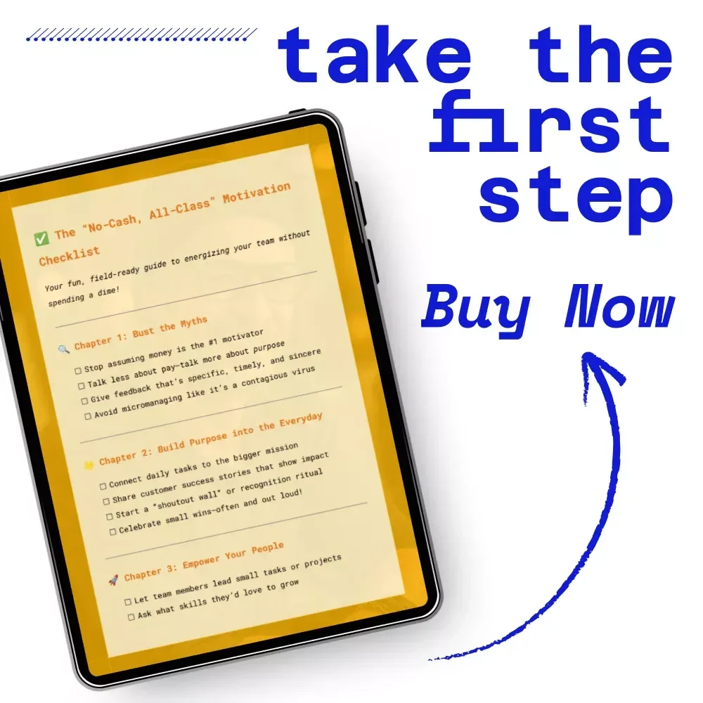 The “No-Cash, All-Class” Motivation Checklist | How to Motivate Workers Without Money | Leadership & Team Engagement Digital Download