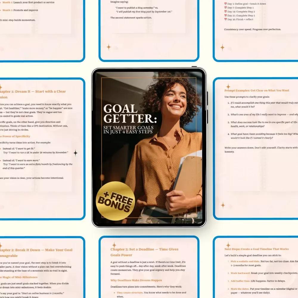 Goal Getter: Set Smarter Goals in Just 4 Easy Steps – How to Set Goals 4 Easy Steps Guide for Success