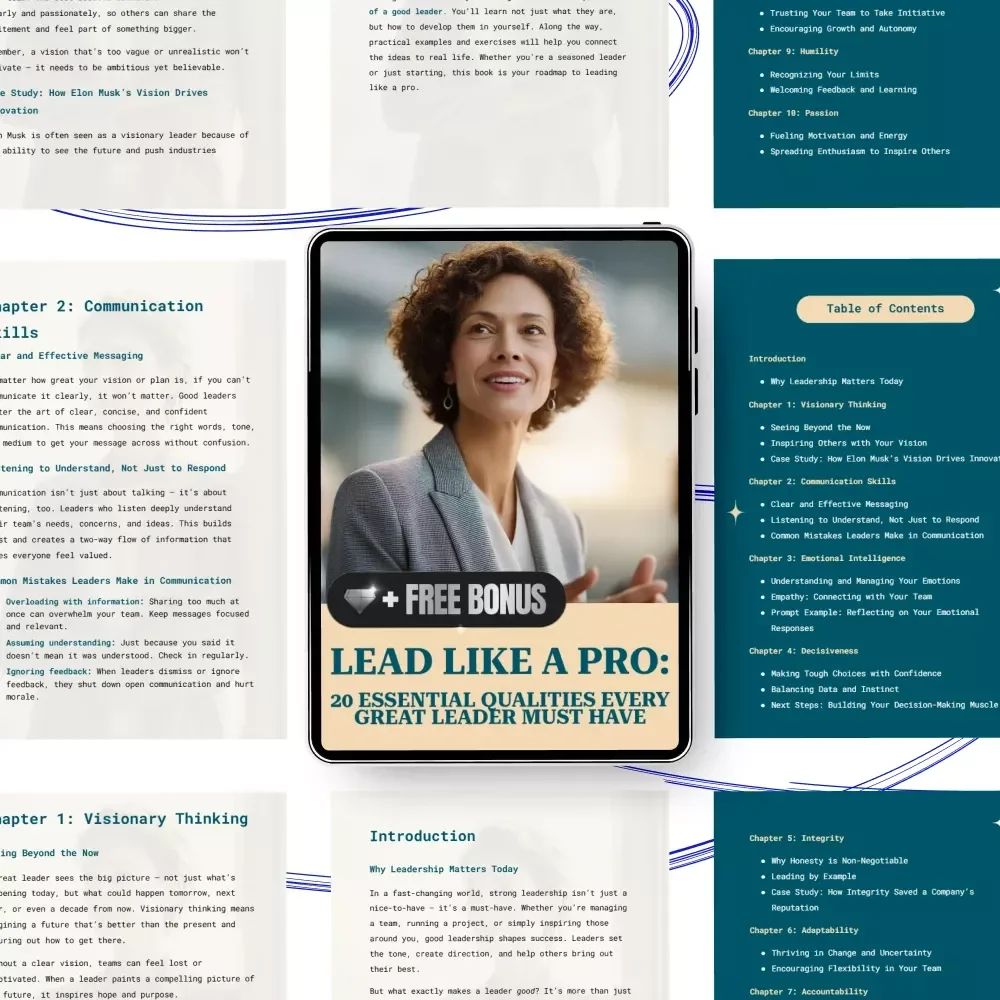 Lead Like a Pro: 20 Essential Qualities Every Great Leader Must Have – Leadership Skills Guide, Leadership eBook, Digital Download for Leadership Development