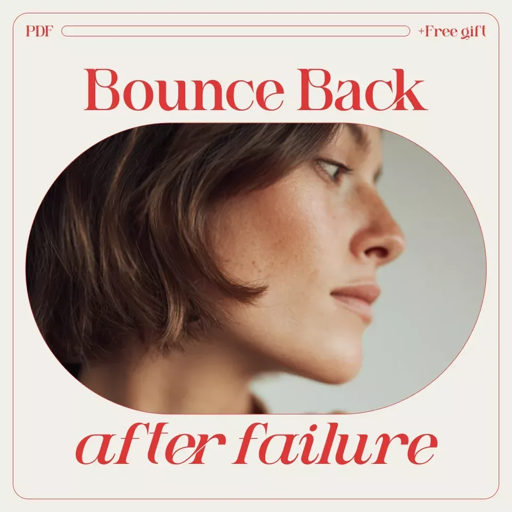 Bounce Back Better: Your Motivation-Boosting Checklist After Failure | Printable Self-Help Checklist | how to motivate yourself after failure