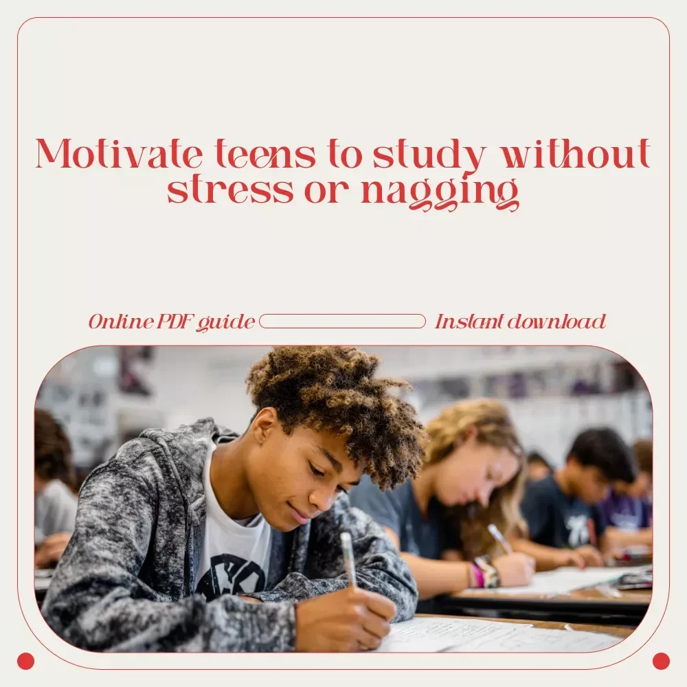 Study Spark: How to Motivate Your Teen Without Nagging – A Practical Parent Guide on how to motivate your teenager to study