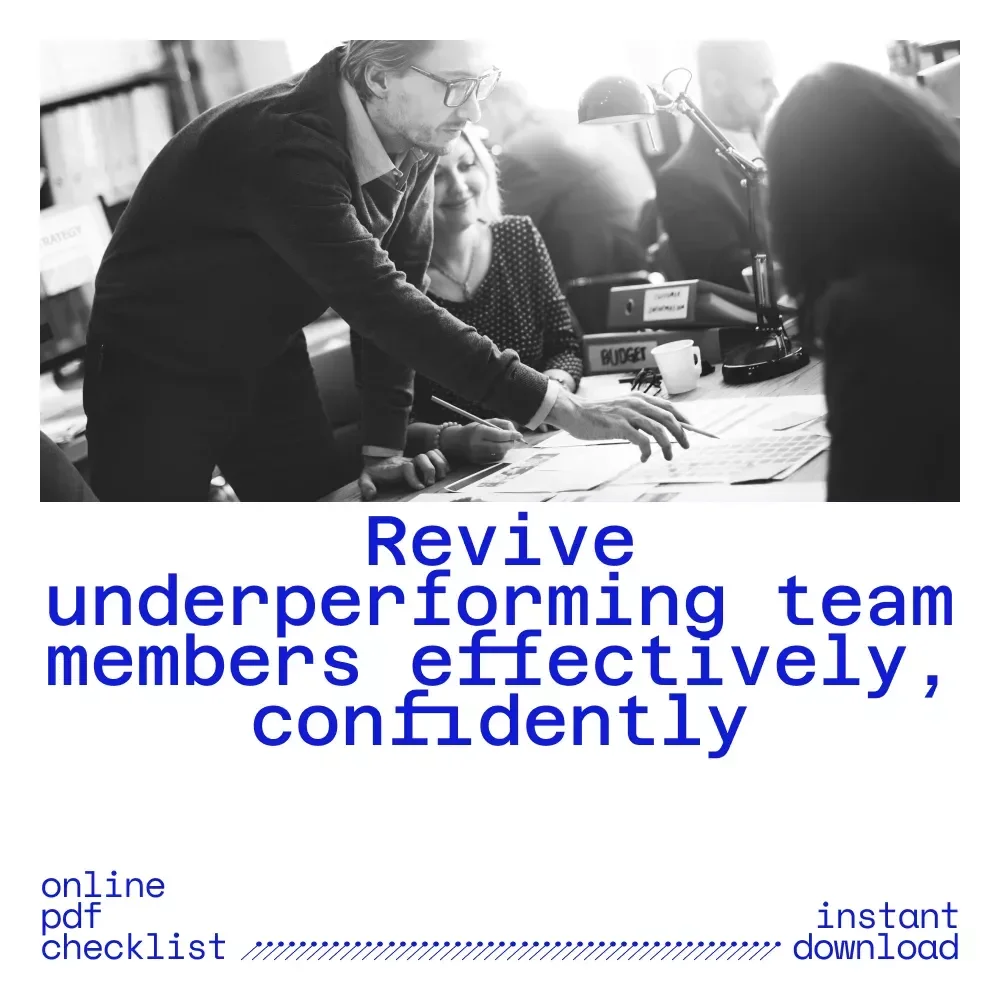 Motivation Makeover: The Ultimate Checklist for Reviving an Underperforming Team Member – How Do You Motivate an Underperforming Team Member Digital Download