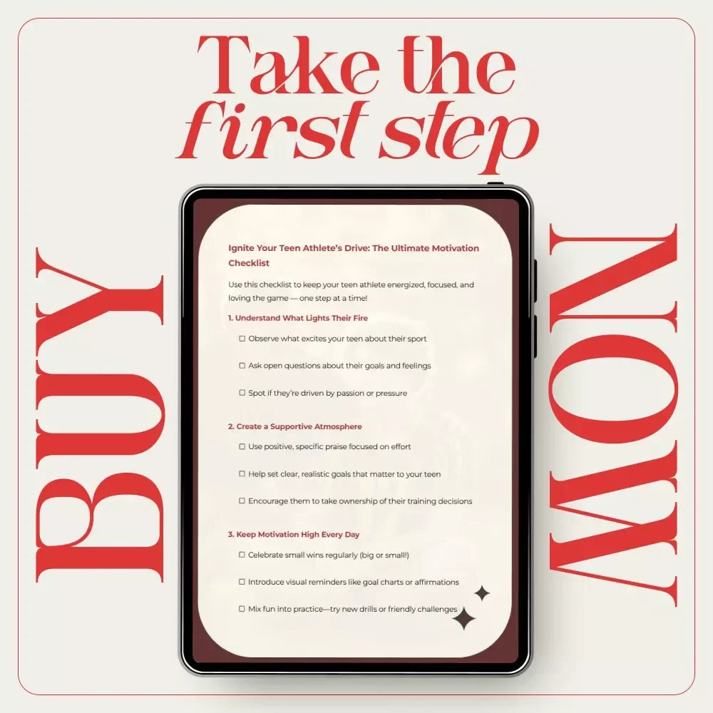 Ignite Your Teen Athlete’s Drive: The Ultimate Motivation Checklist | Teen Sports Motivation Guide, eBook, Digital Download for Focus, Energy & Growth