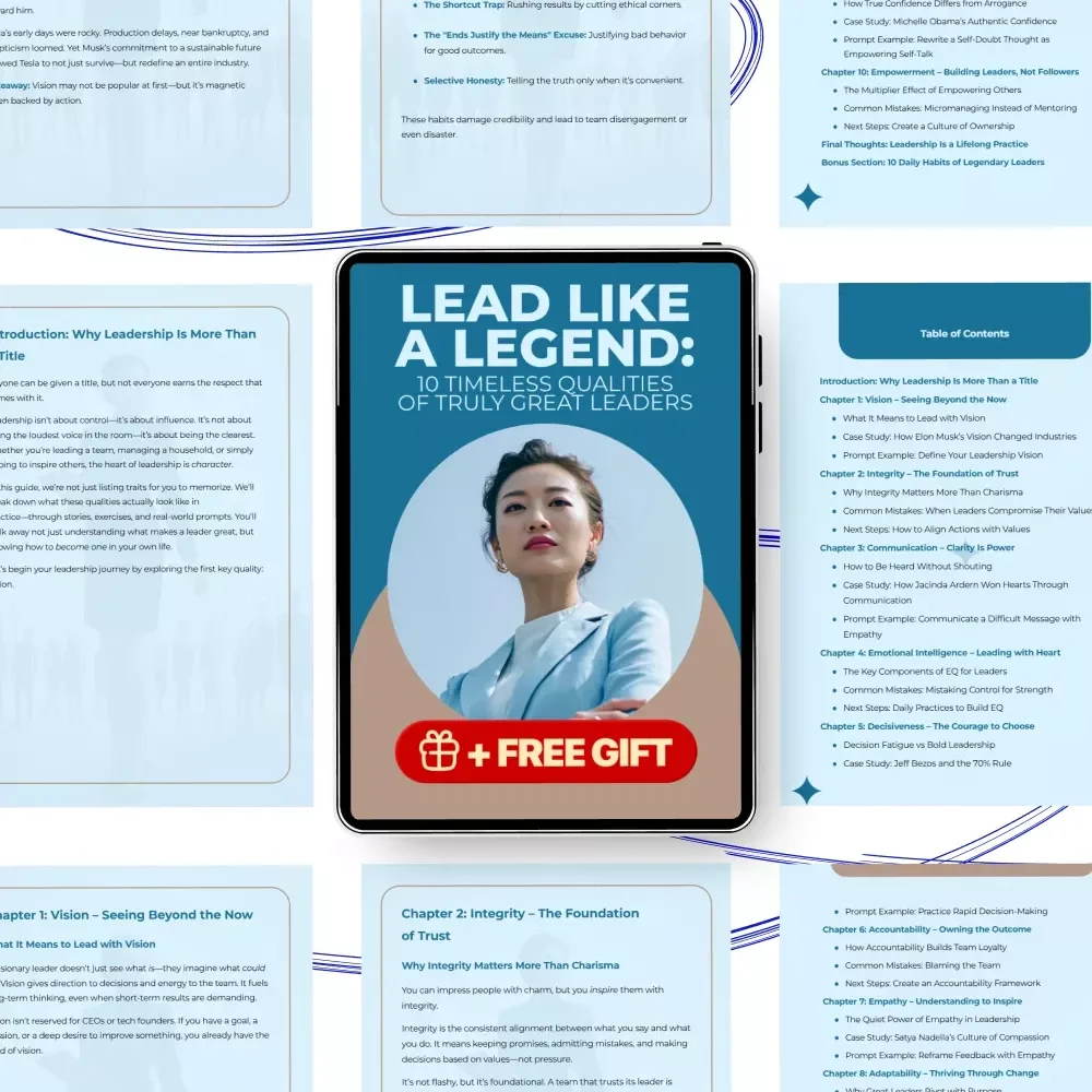 Lead Like a Legend: 10 Timeless Qualities of Truly Great Leaders | Leadership Guide Digital Download | Personal Growth eBook for Managers, Entrepreneurs & Coaches