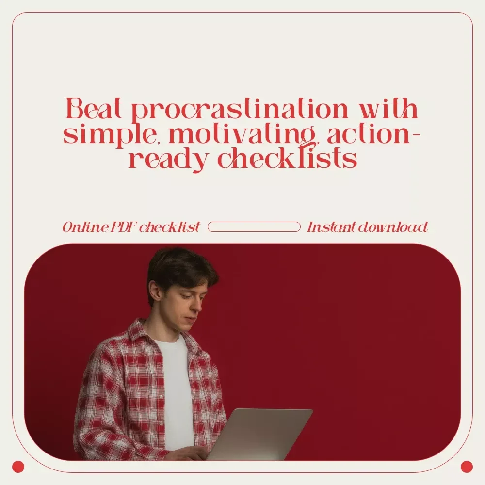 Kickstart Your Motivation: The Ultimate Procrastination-Busting Checklist | Simple Daily System for Focus, Productivity & How to Motivate a Procrastinator