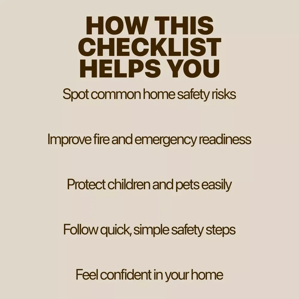 Home Safe Home: Basic Safety Checklist | Printable Digital Download | Essential basic home safety checklist for Families & Apartments