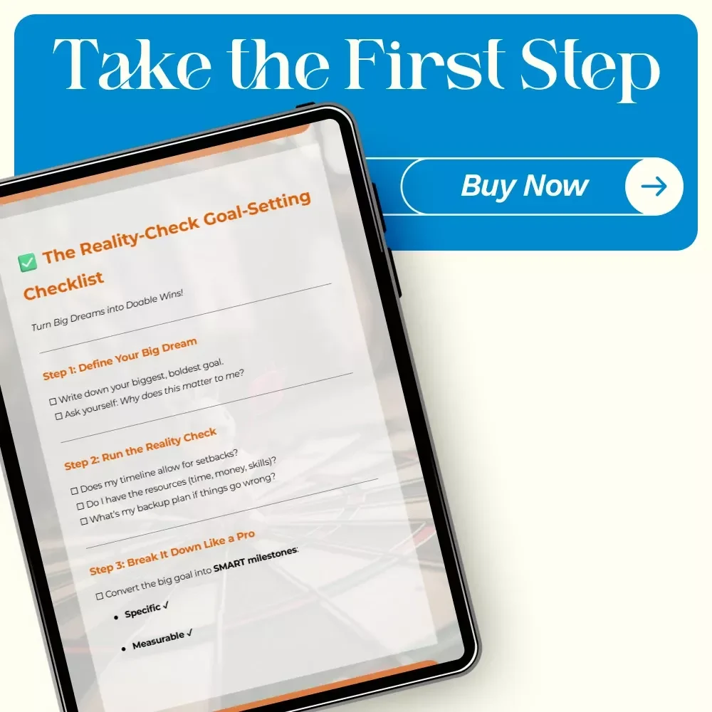 The Reality-Check Goal-Setting Checklist – Printable Goal Setting Checklist, SMART Goals Planner, Digital Download for Productivity & Personal Growth
