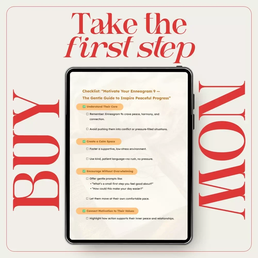 Checklist: “Motivate Your Enneagram 9 — The Gentle Guide to Inspire Peaceful Progress” | Enneagram 9 Motivation Checklist, Relationship & Personal Growth Digital Download
