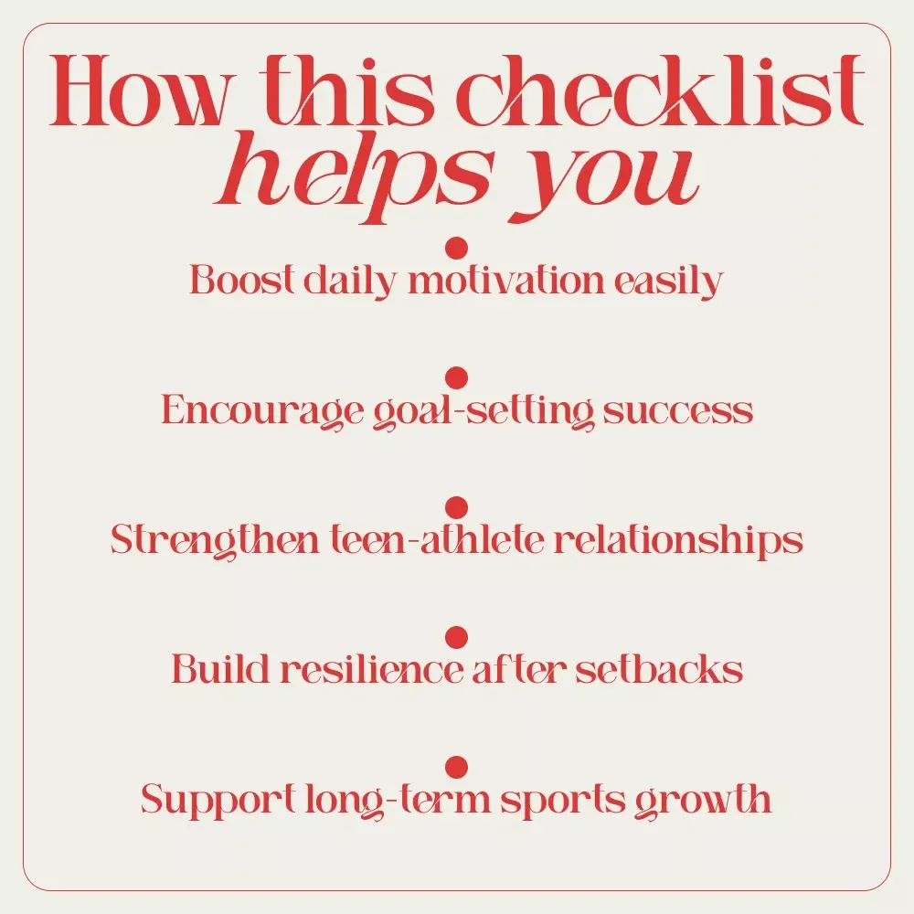 Ignite Your Teen Athlete’s Drive: The Ultimate Motivation Checklist | Teen Sports Motivation Guide, eBook, Digital Download for Focus, Energy & Growth
