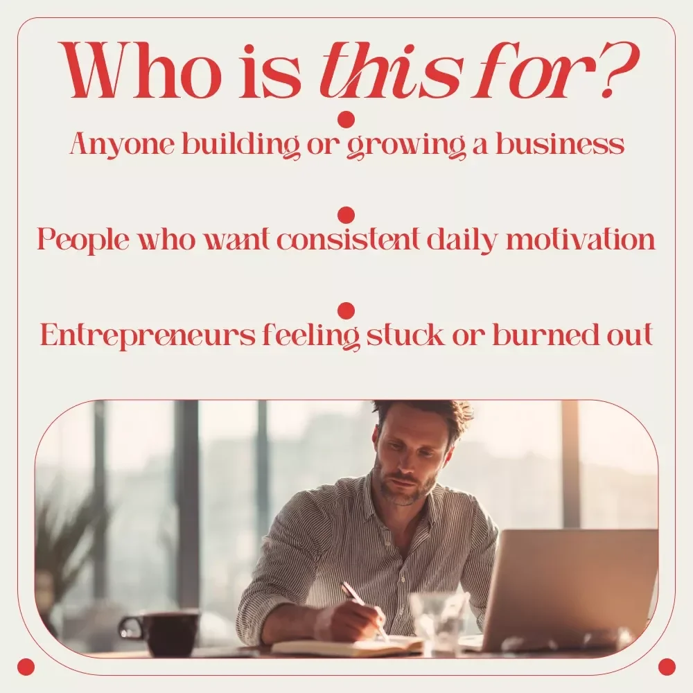 Entrepreneur Motivation Power Checklist — Spark Your Drive, Every Day | Digital Download for Entrepreneurs, Business Motivation Guide, Daily Productivity & Mindset Planner