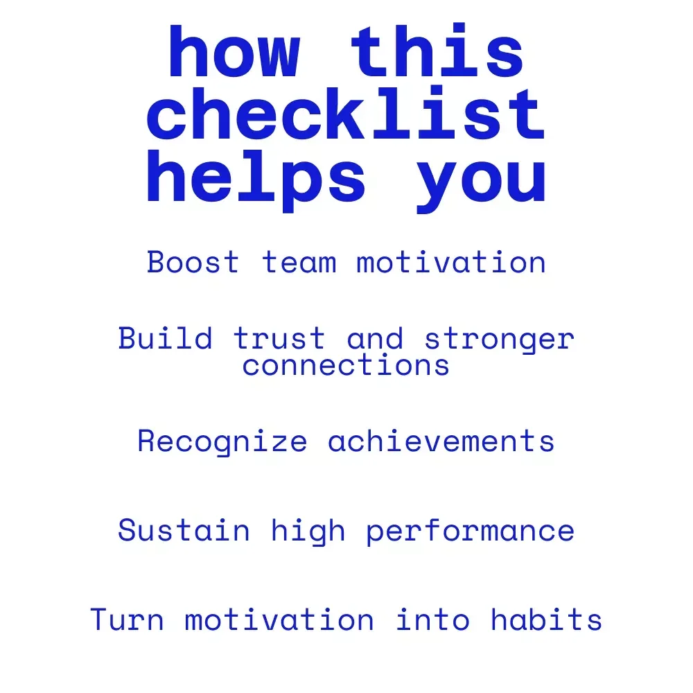 The Motivator’s Toolbox: 14 Simple Moves to Energize Your Team Today – How to Motivate Your Employees as a Manager Checklist