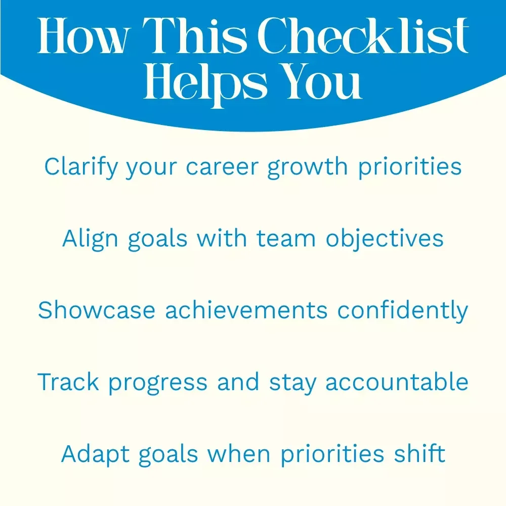 Checklist: Crush Your Goals — The Ultimate Manager Goal-Setting Gameplan | Career Growth Checklist for How to Set Goals With Your Manager