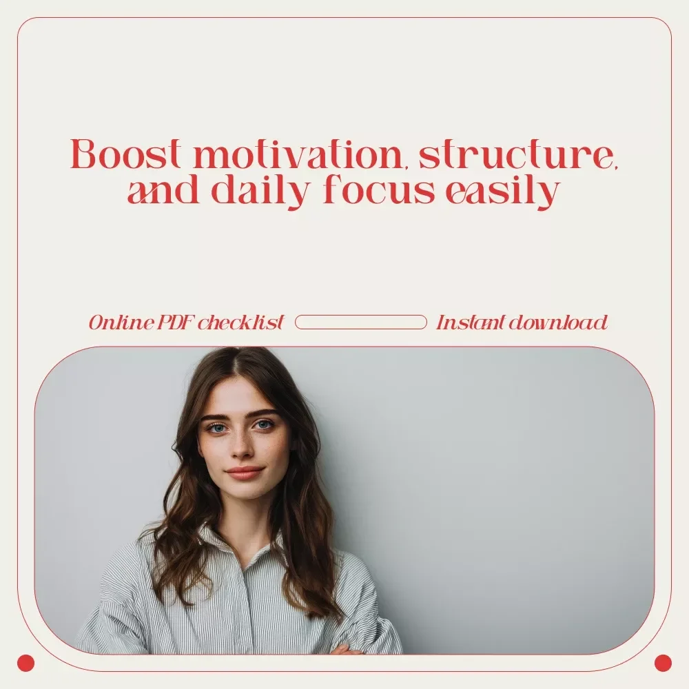 The Motivation Power-Up Checklist for Asperger Adults – Digital Download eBook, Guide, and Checklist to Boost Focus, Build Routines, and Stay Motivated