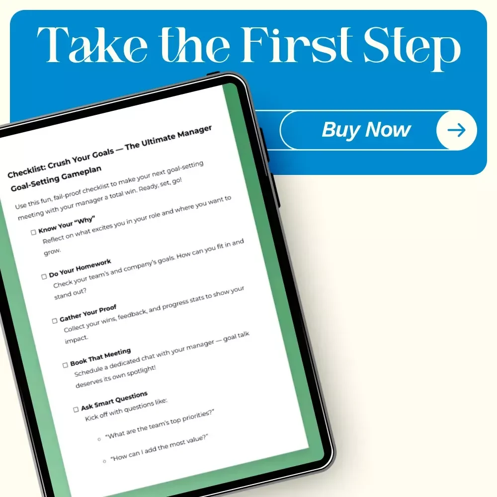 Checklist: Crush Your Goals — The Ultimate Manager Goal-Setting Gameplan | Career Growth Checklist for How to Set Goals With Your Manager