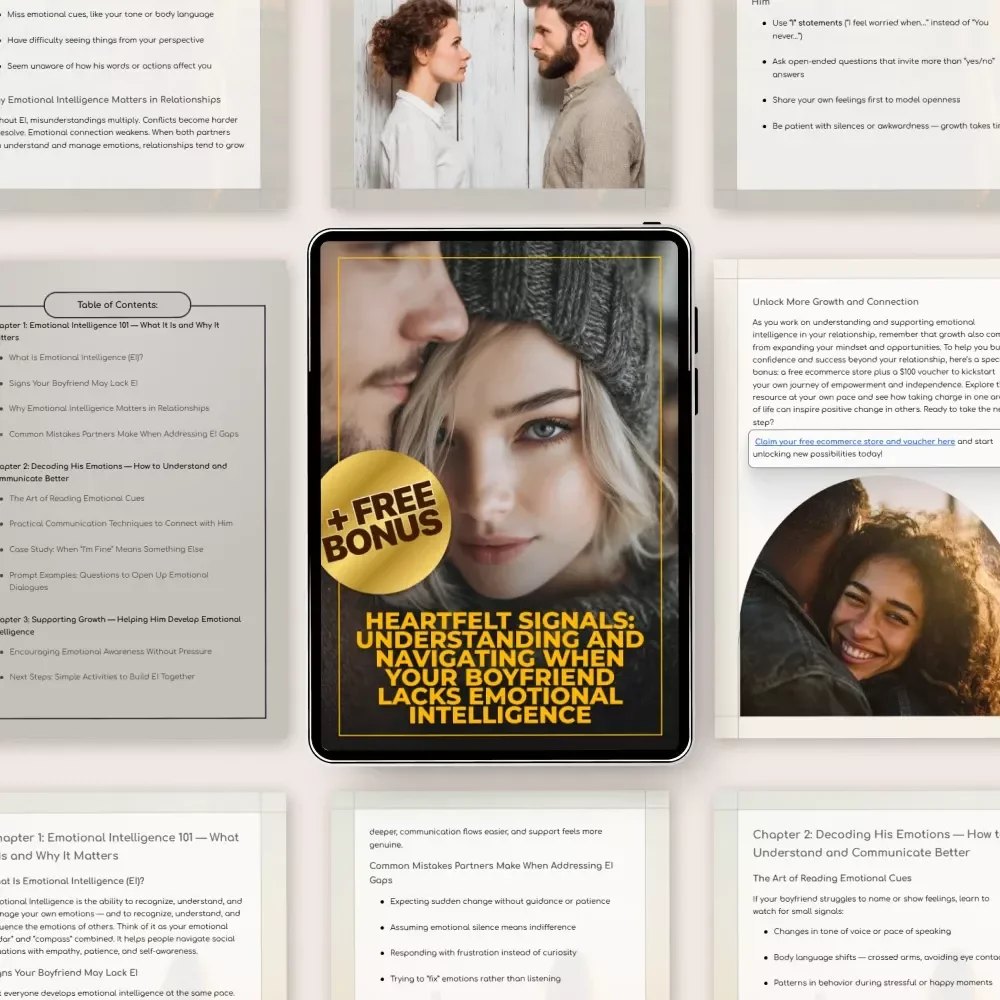 Heartfelt Signals: Understanding and Navigating When Your Boyfriend Lacks Emotional Intelligence | Relationship Communication Guide & Emotional Awareness Download