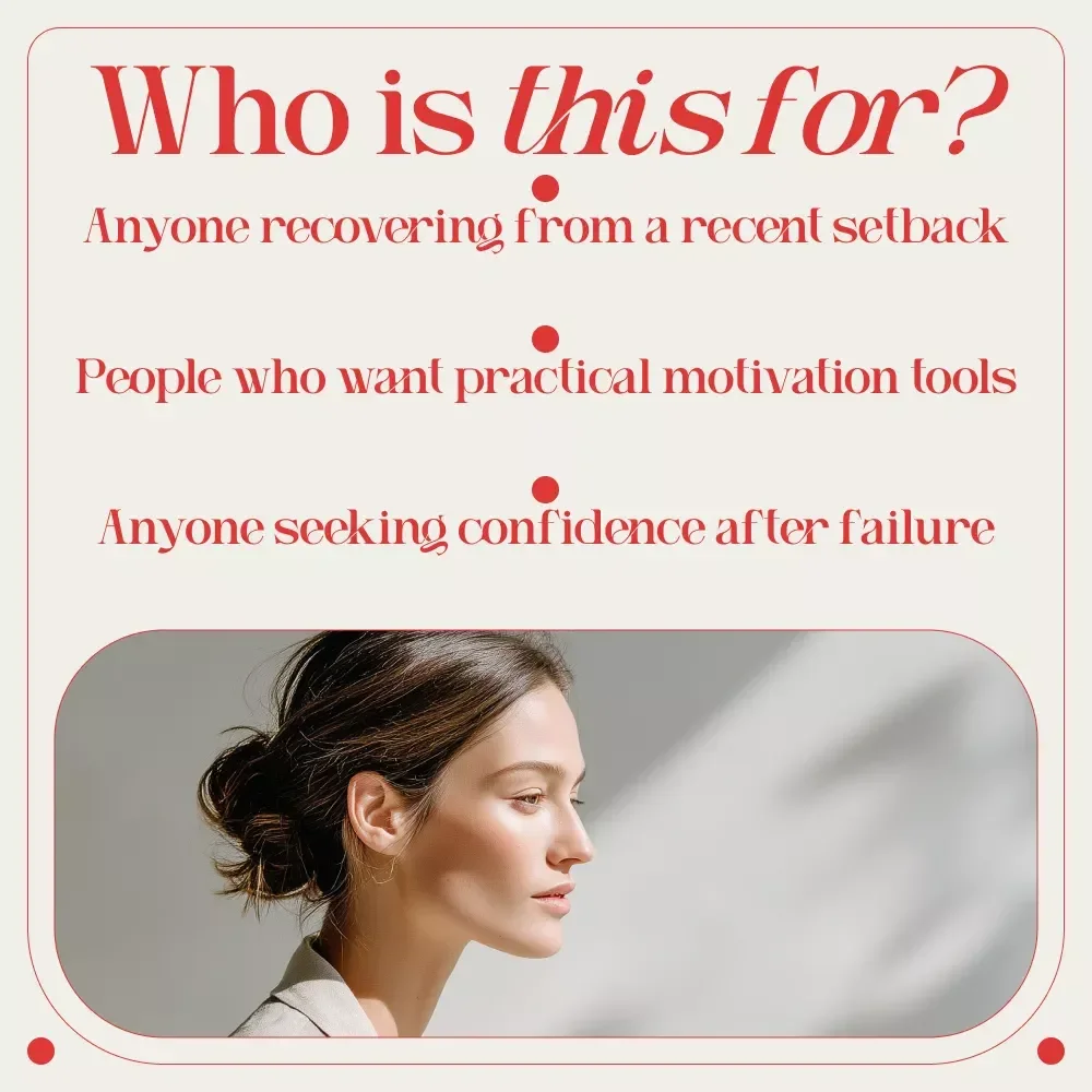 Bounce Back Better: Your Motivation-Boosting Checklist After Failure | Printable Self-Help Checklist | how to motivate yourself after failure