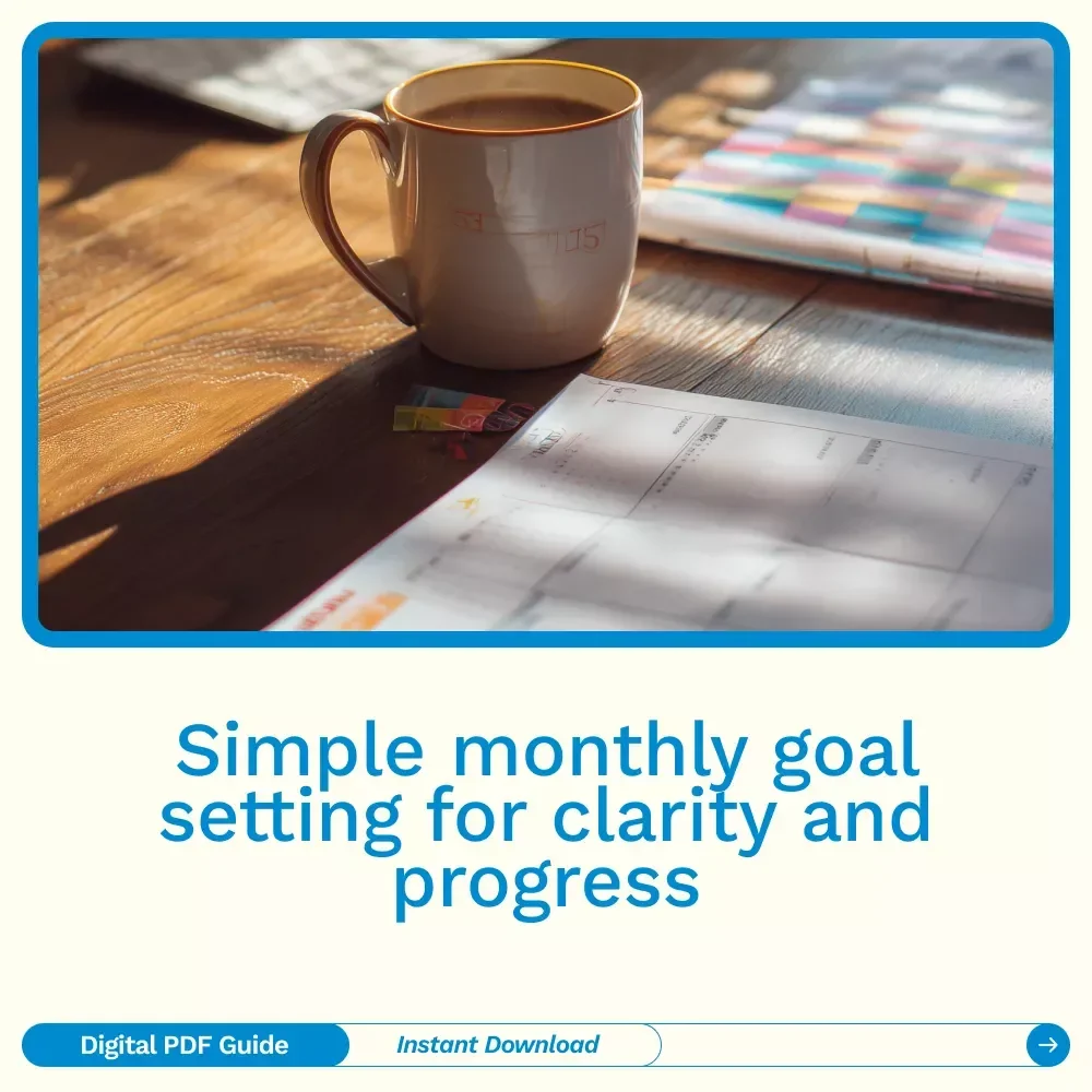 30 Days, Clear Ways: A Simple Guide to Monthly Goal Setting – How to Set Goals for the Month with a Simple 30-Day Planning System