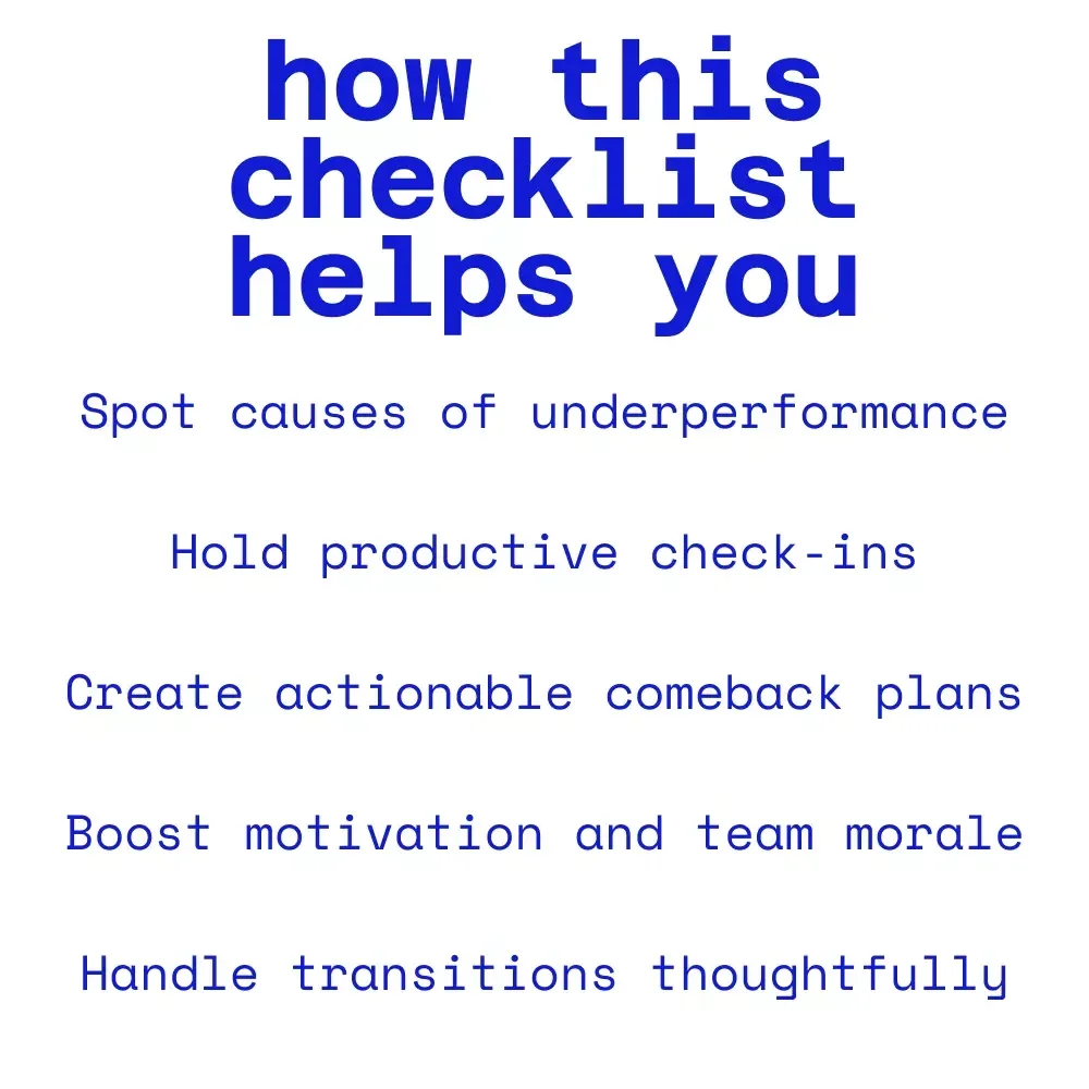 Motivation Makeover: The Ultimate Checklist for Reviving an Underperforming Team Member – How Do You Motivate an Underperforming Team Member Digital Download