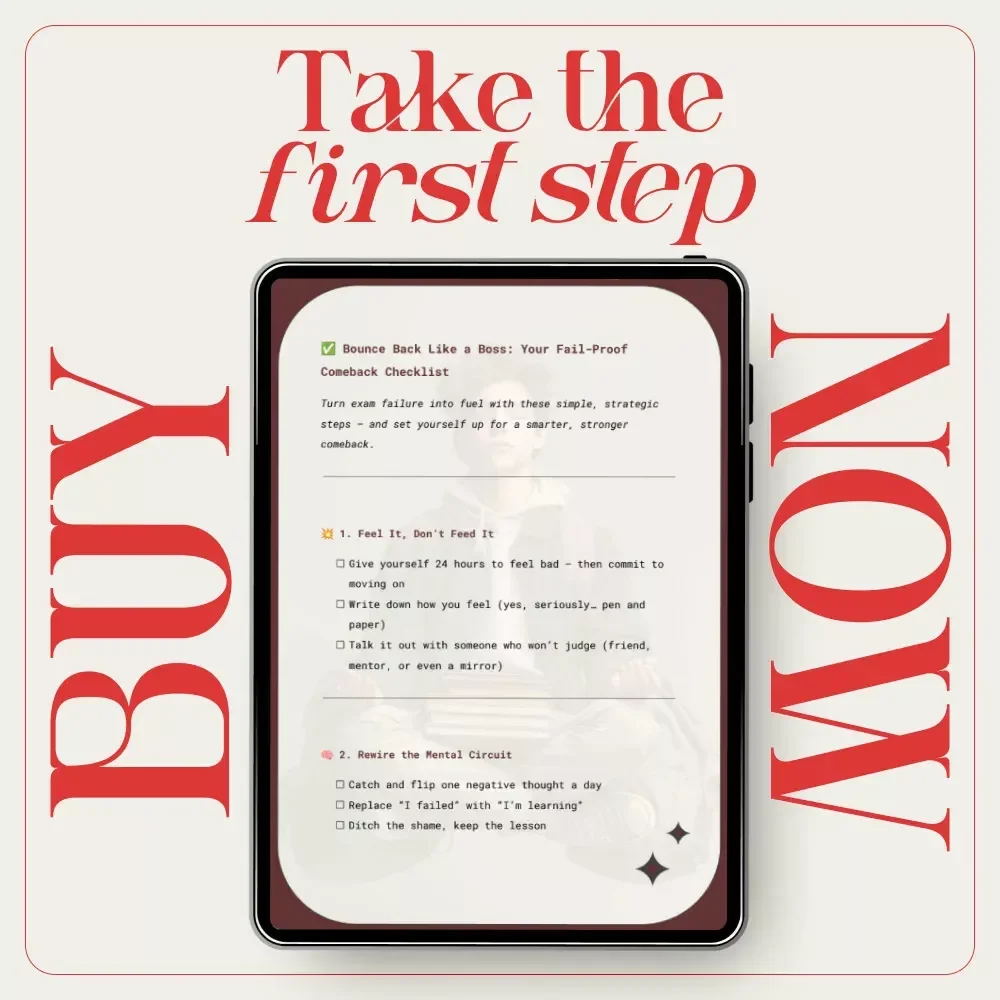 Bounce Back Like a Boss: Your Fail-Proof Comeback Checklist – How to Motivate Yourself After Failing an Exam