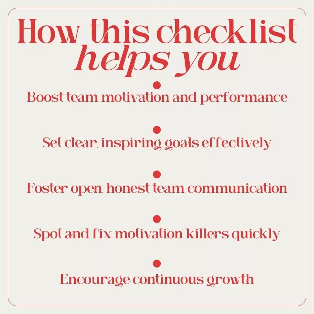 Spark & Soar: Your Ultimate Team Motivation Checklist - How to Motivate Your Team for Success