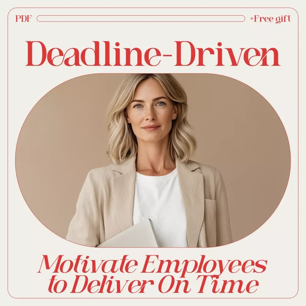 Deadline-Driven: How to Motivate Employees to Deliver On Time Without the Stress | Manager Productivity Guide, Leadership eBook, Accountability & Team Motivation Digital Download