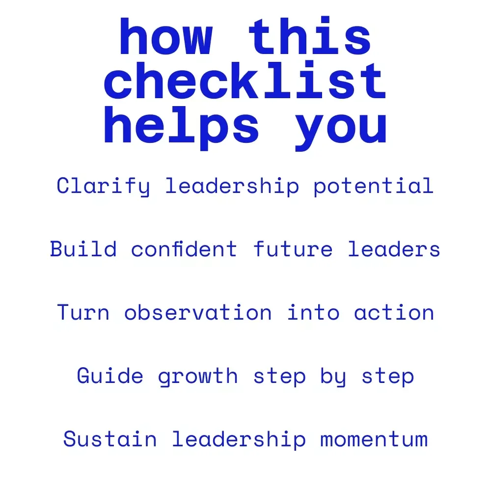 Rising Stars Leadership Checklist: Your Action Plan to Develop New Leaders | Practical Guide on how to develop new leaders for Managers & Teams