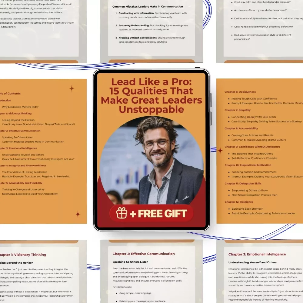 Lead Like a Pro: 15 Qualities That Make Great Leaders Unstoppable | Leadership eBook Guide on the 15 qualities of a good leader