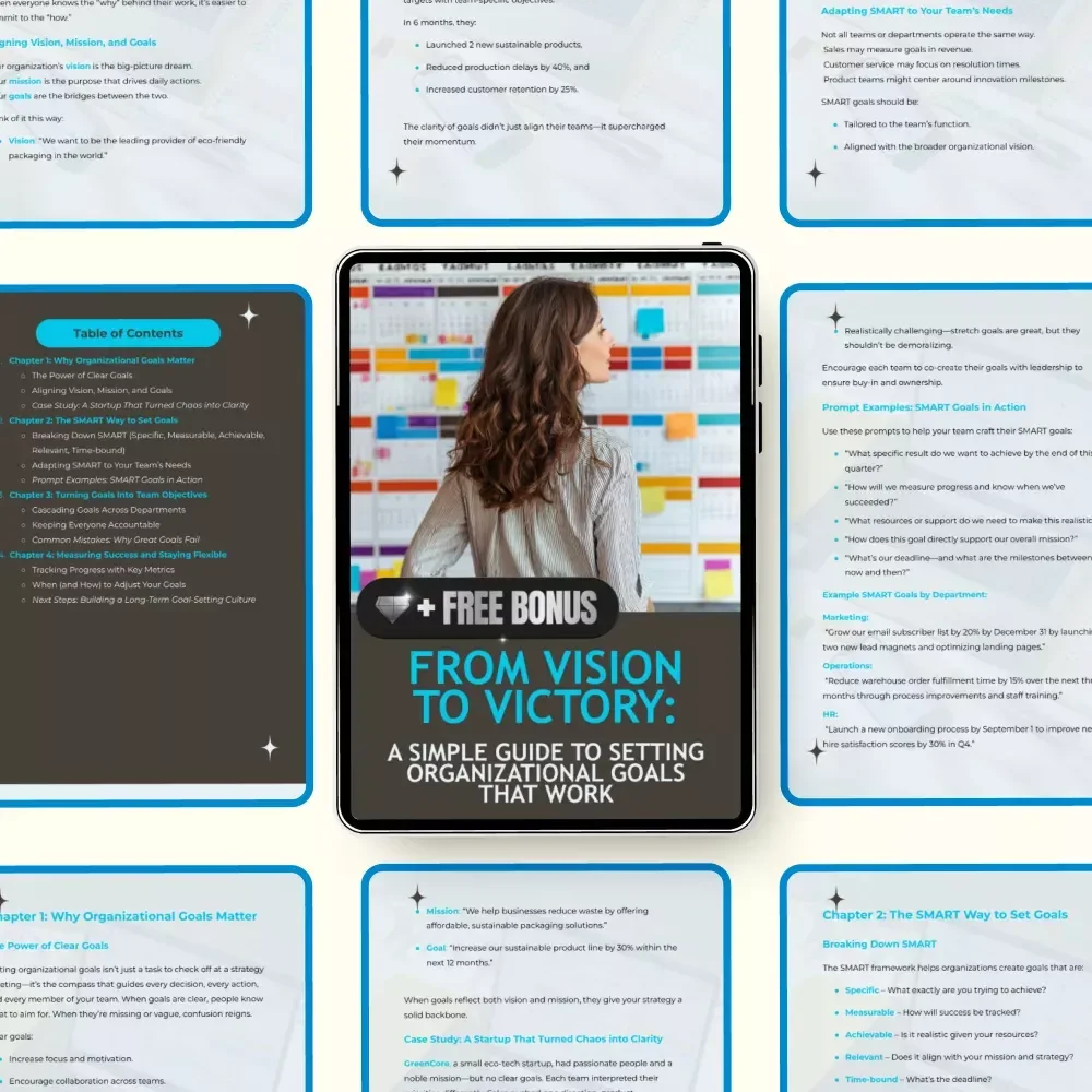 From Vision to Victory: A Simple Guide to Setting Organizational Goals That Work – How to Set Organizational Goals Effectively for Teams and Leaders