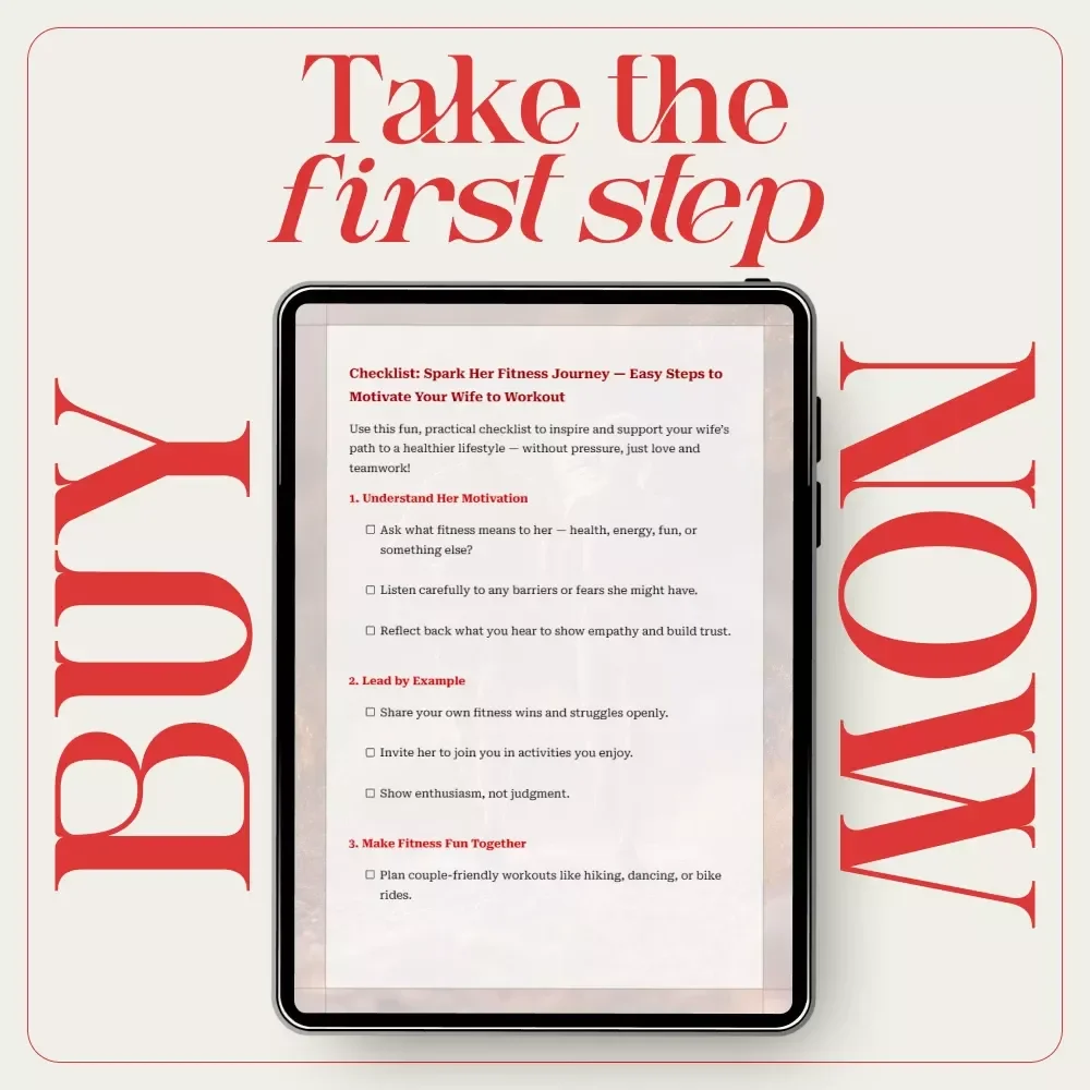 Checklist: Spark Her Fitness Journey — Easy Steps to Motivate Your Wife to Workout | Relationship Fitness Guide, Couples Wellness Checklist, Supportive Motivation Digital Download