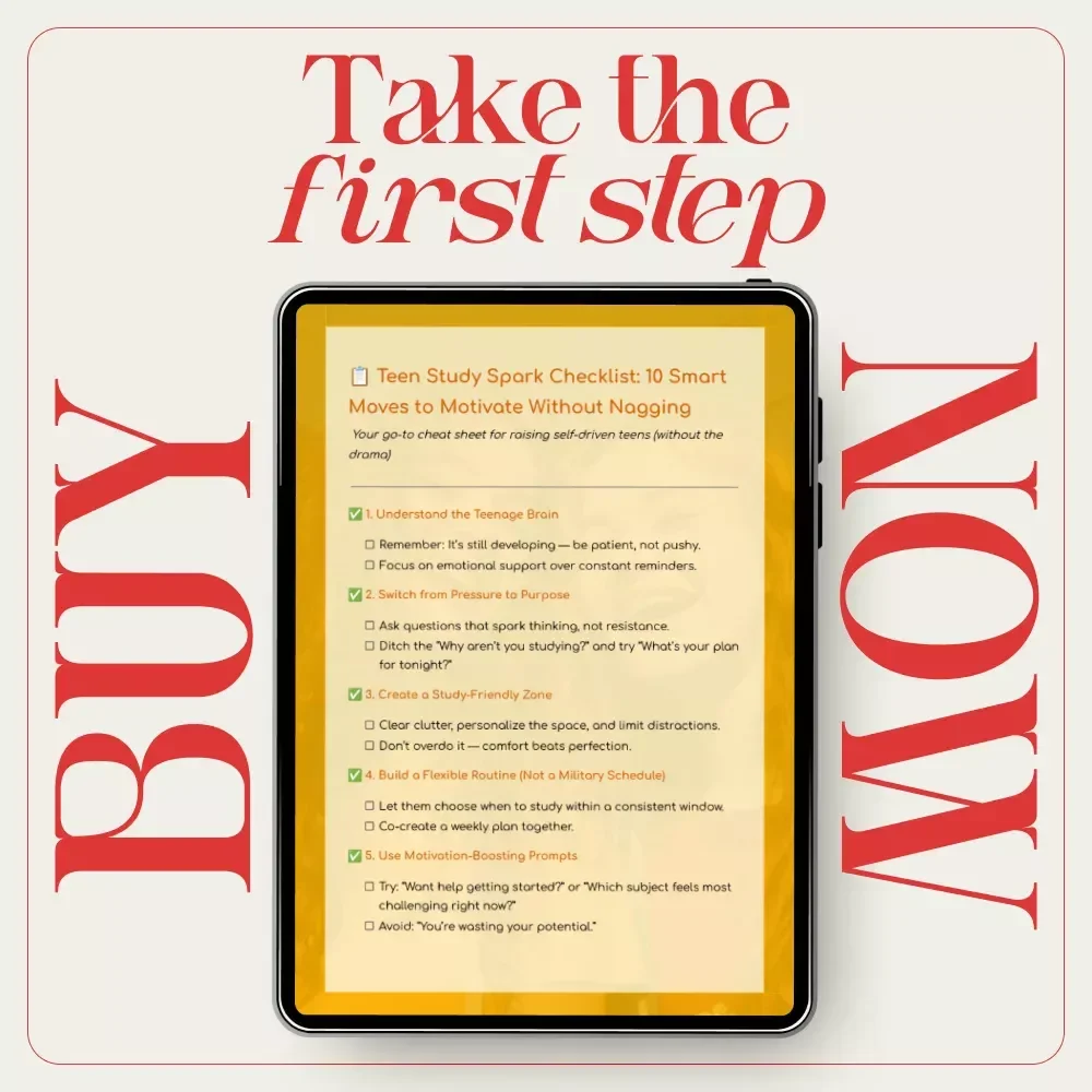 Teen Study Spark Checklist: 10 Smart Moves to Motivate Without Nagging | How to Motivate Your Teenager to Study at Home