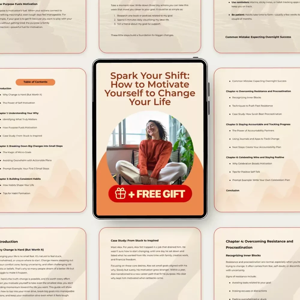 Spark Your Shift: How to Motivate Yourself to Change Your Life | Self-Motivation eBook for Personal Growth, Habits & Lasting Change