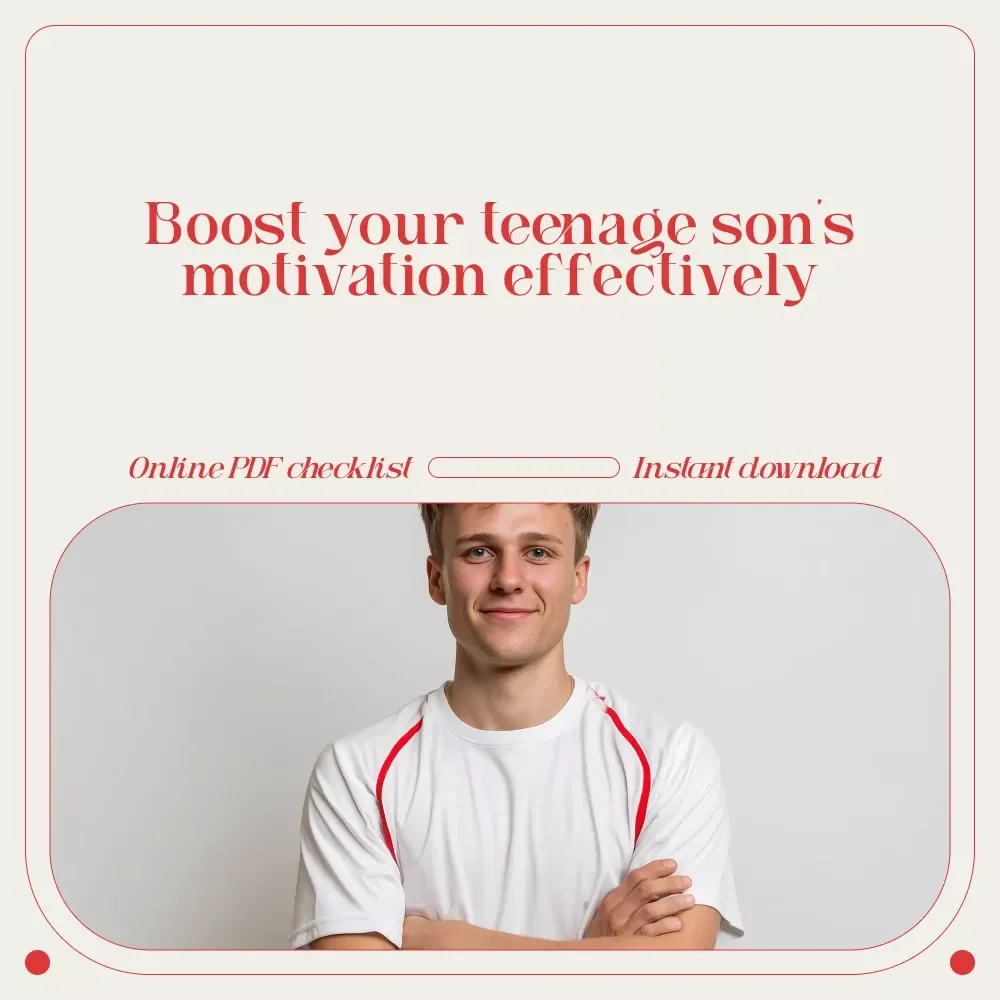 Checklist: Ignite Your Teenage Son’s Motivation — Simple Steps to Spark Lasting Drive | Digital Download, Parenting Guide, eBook, Teen Motivation Tips