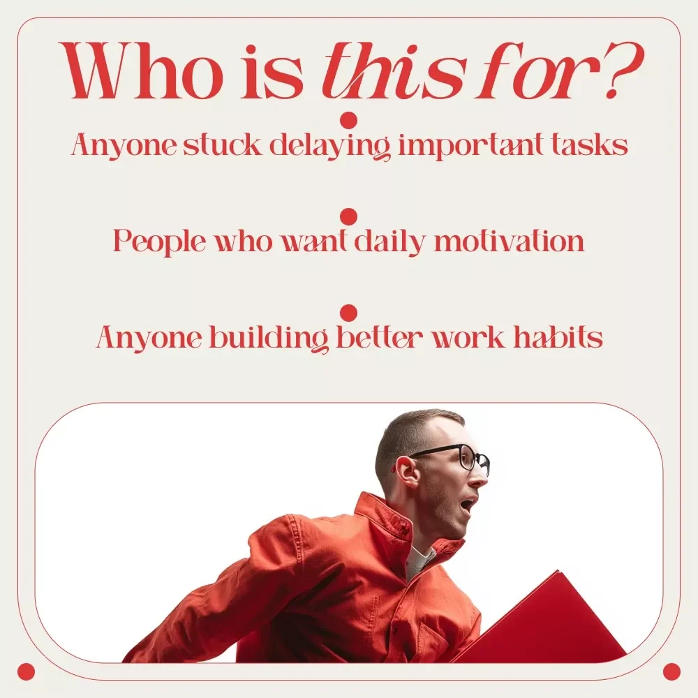 Kickstart Your Motivation: The Ultimate Procrastination-Busting Checklist | Simple Daily System for Focus, Productivity & How to Motivate a Procrastinator