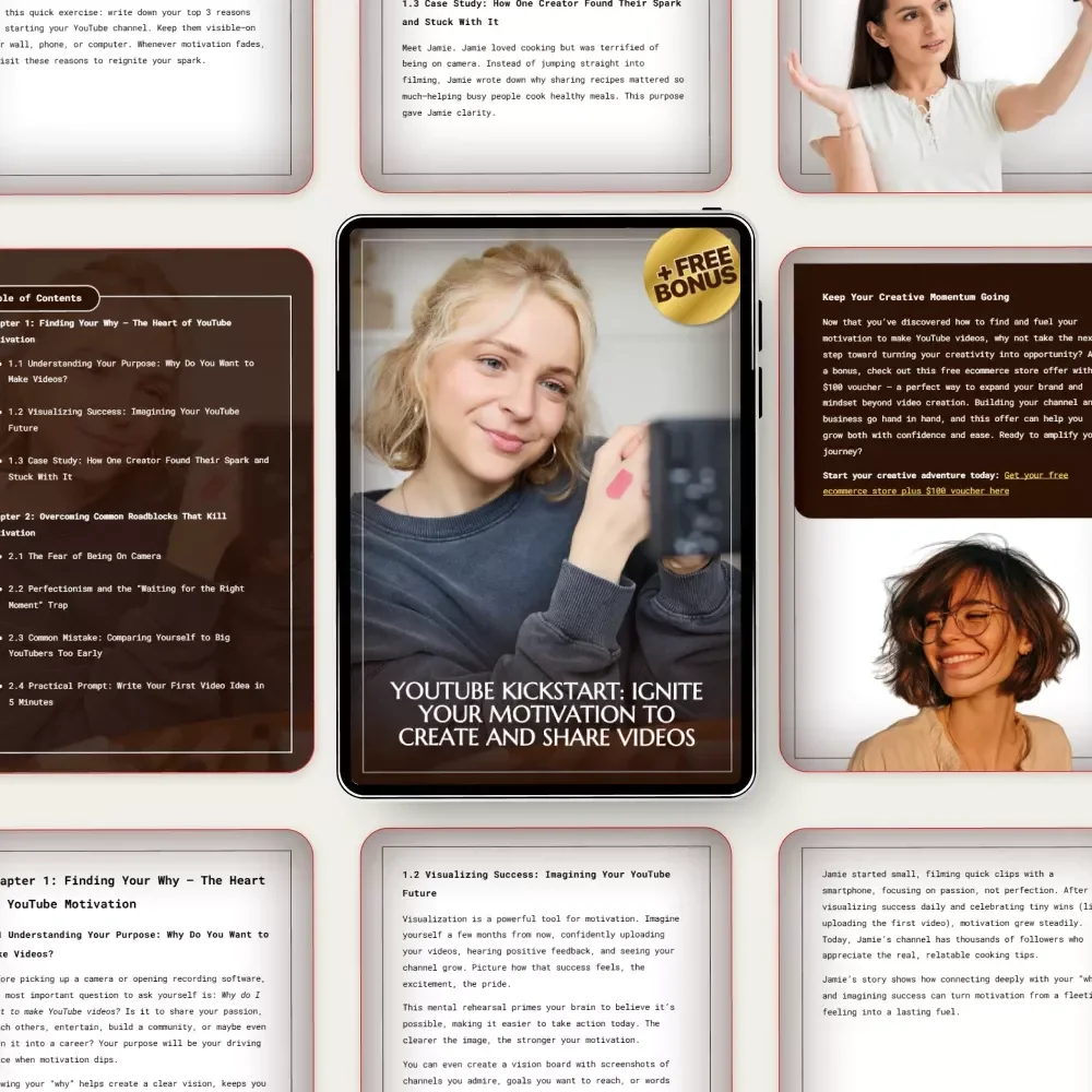YouTube Kickstart: Ignite Your Motivation to Create and Share Videos – Digital Guide for Creators | how to get motivated to make youtube videos