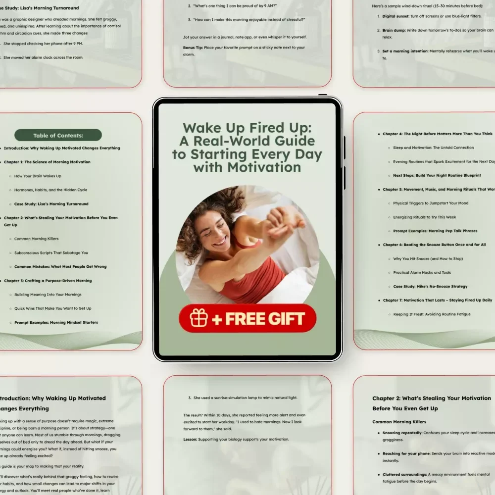 Wake Up Fired Up: A Real-World Guide to Starting Every Day with Motivation | How to Wake Up Motivated Morning Ebook