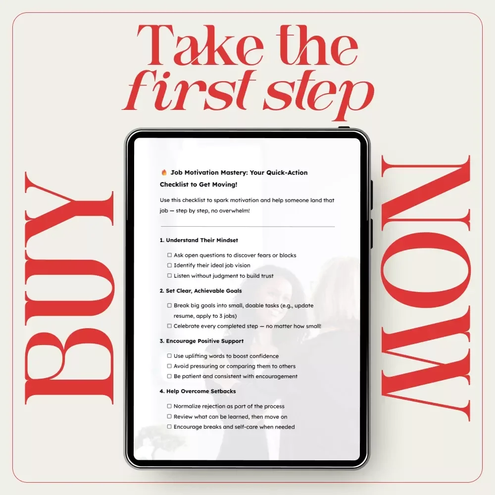 Job Motivation Mastery: Your Quick-Action Checklist to Get Moving! - Digital Download Guide to Jumpstart Your Job Search