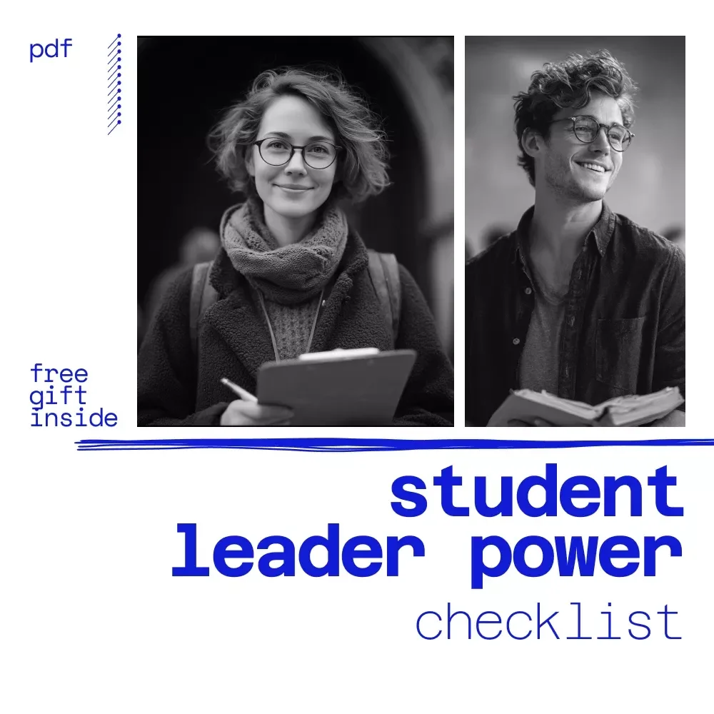 Student Leader Power Checklist: 12 Bold Steps to Stand Out & Step Up | How to Be an Effective Student Leader Digital Checklist