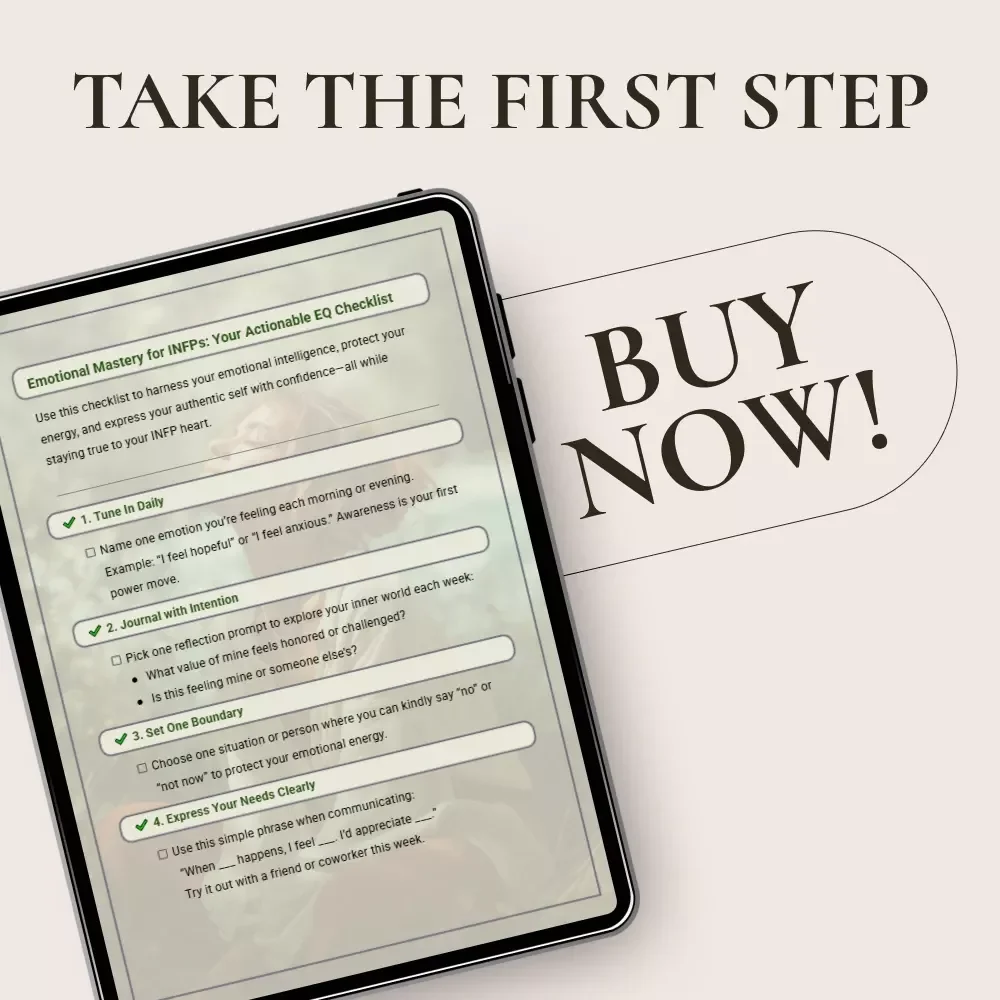 Emotional Mastery for INFPs: Your Actionable EQ Checklist | infp emotional intelligence Growth Guide