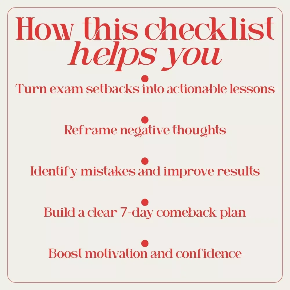 Bounce Back Like a Boss: Your Fail-Proof Comeback Checklist – How to Motivate Yourself After Failing an Exam