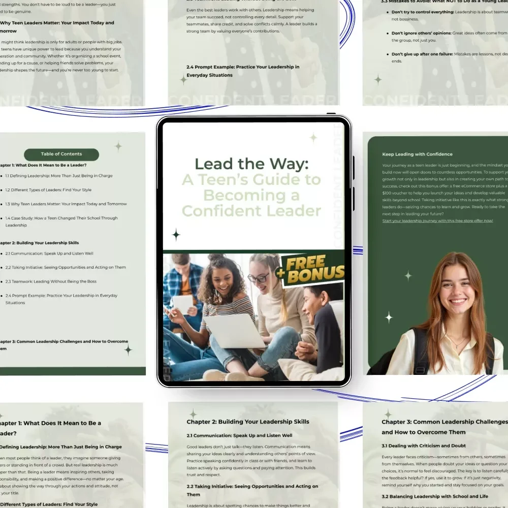 Lead the Way: A Teen’s Guide to Becoming a Confident Leader - Digital Guide for Young Leaders