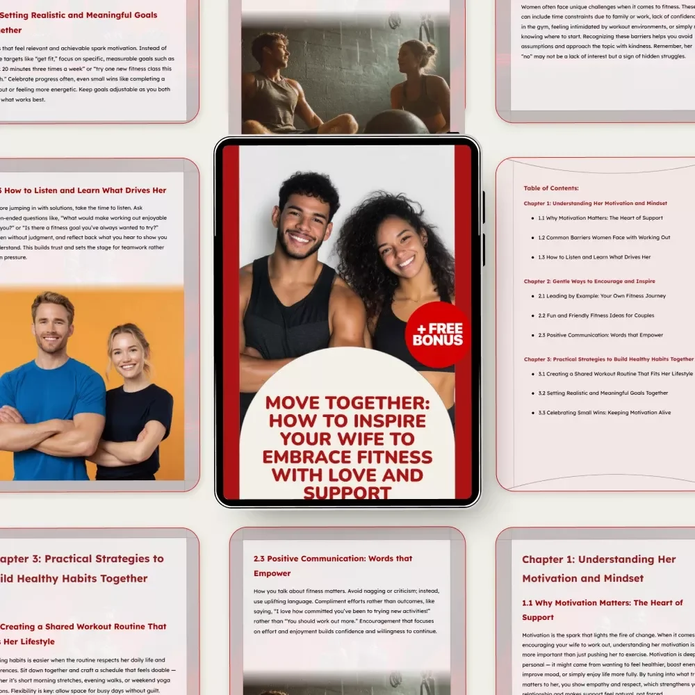 Move Together: How to Inspire Your Wife to Embrace Fitness with Love and Support | Couples Fitness Guide, Relationship Wellness eBook, Healthy Habits Checklist for Husbands