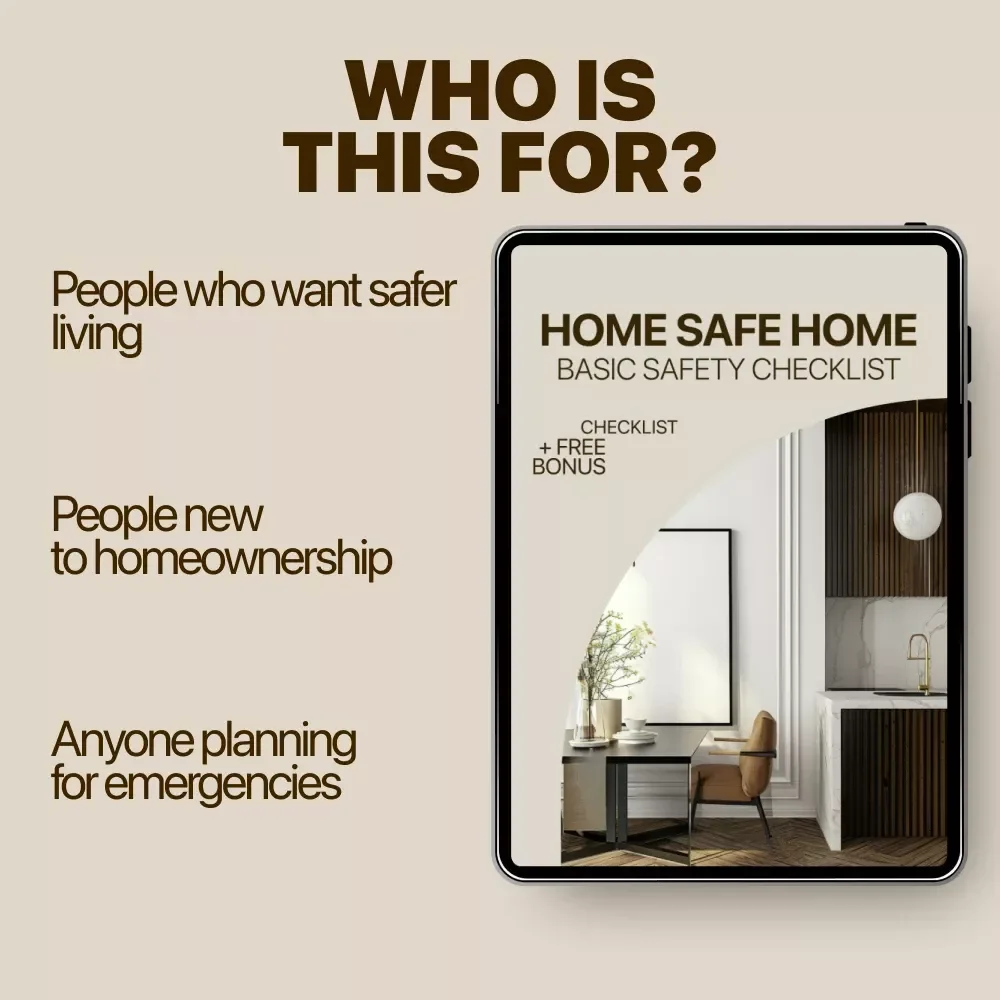 Home Safe Home: Basic Safety Checklist | Printable Digital Download | Essential basic home safety checklist for Families & Apartments