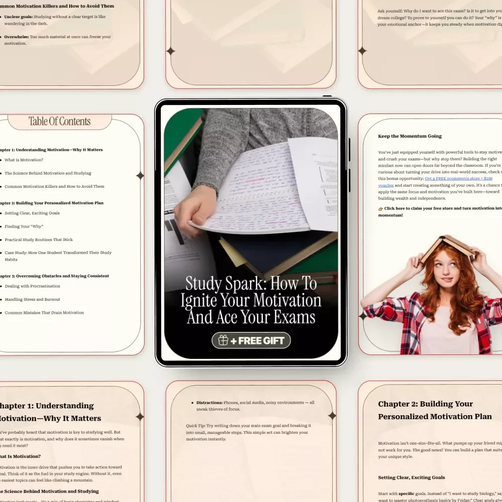 Study Spark: How to Ignite Your Motivation and Ace Your Exams | Guide on how to get motivated to study for exams