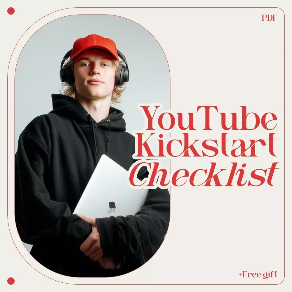 YouTube Kickstart Checklist: Your Step-by-Step Motivation Boost | Beginner Creator Planner | How to Get Motivated to Make YouTube Videos Digital Checklist