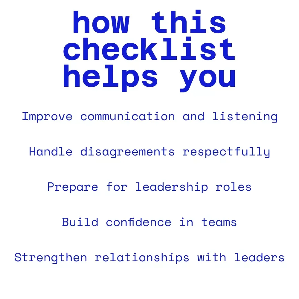 Checklist: Master the Art of Following to Lead with Confidence - How to Be a Good Follower to the Leader Digital Download