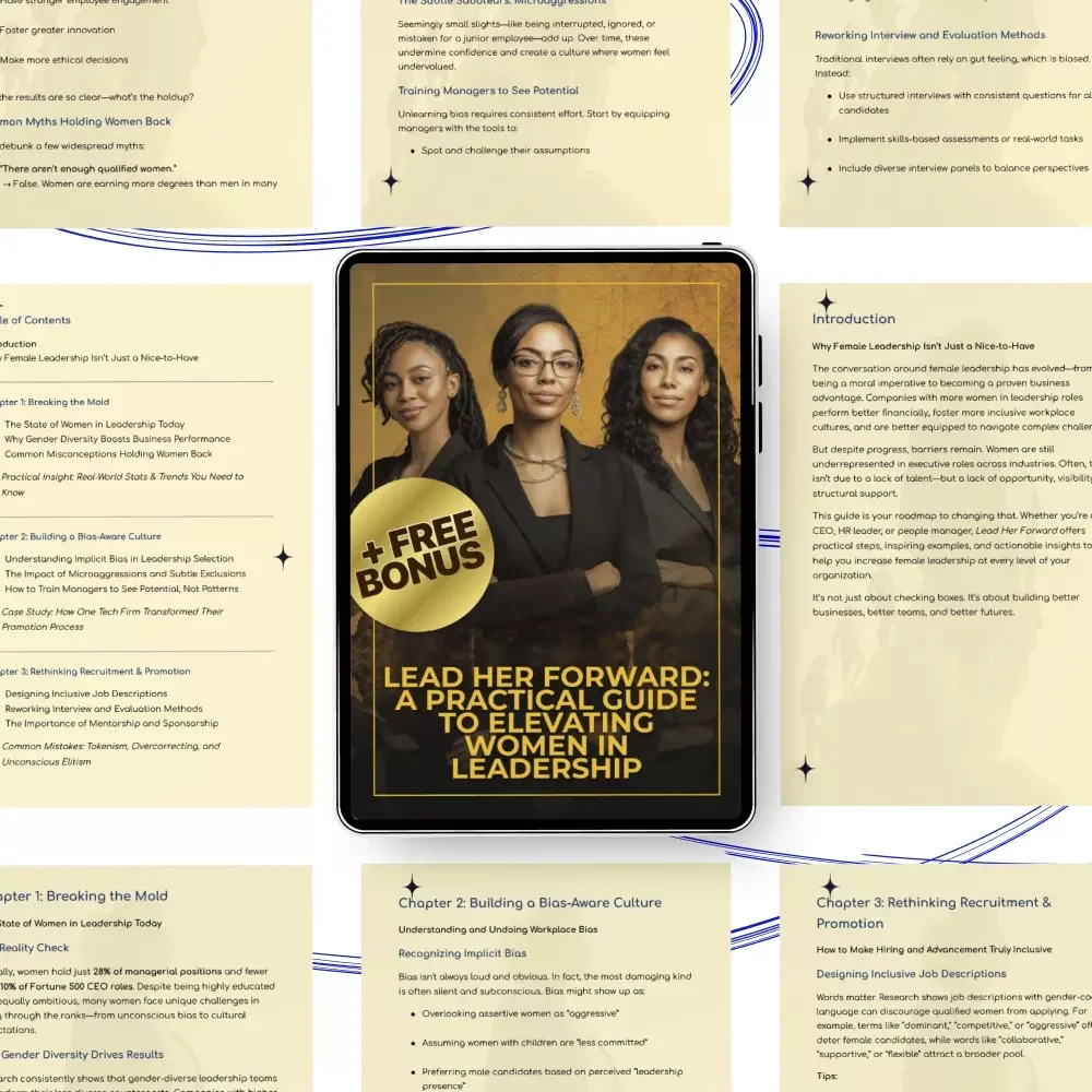 Lead Her Forward: A Practical Guide to Elevating Women in Leadership – Ebook for HR, DEI & Business Leaders | How to Increase Female Leadership in Your Company