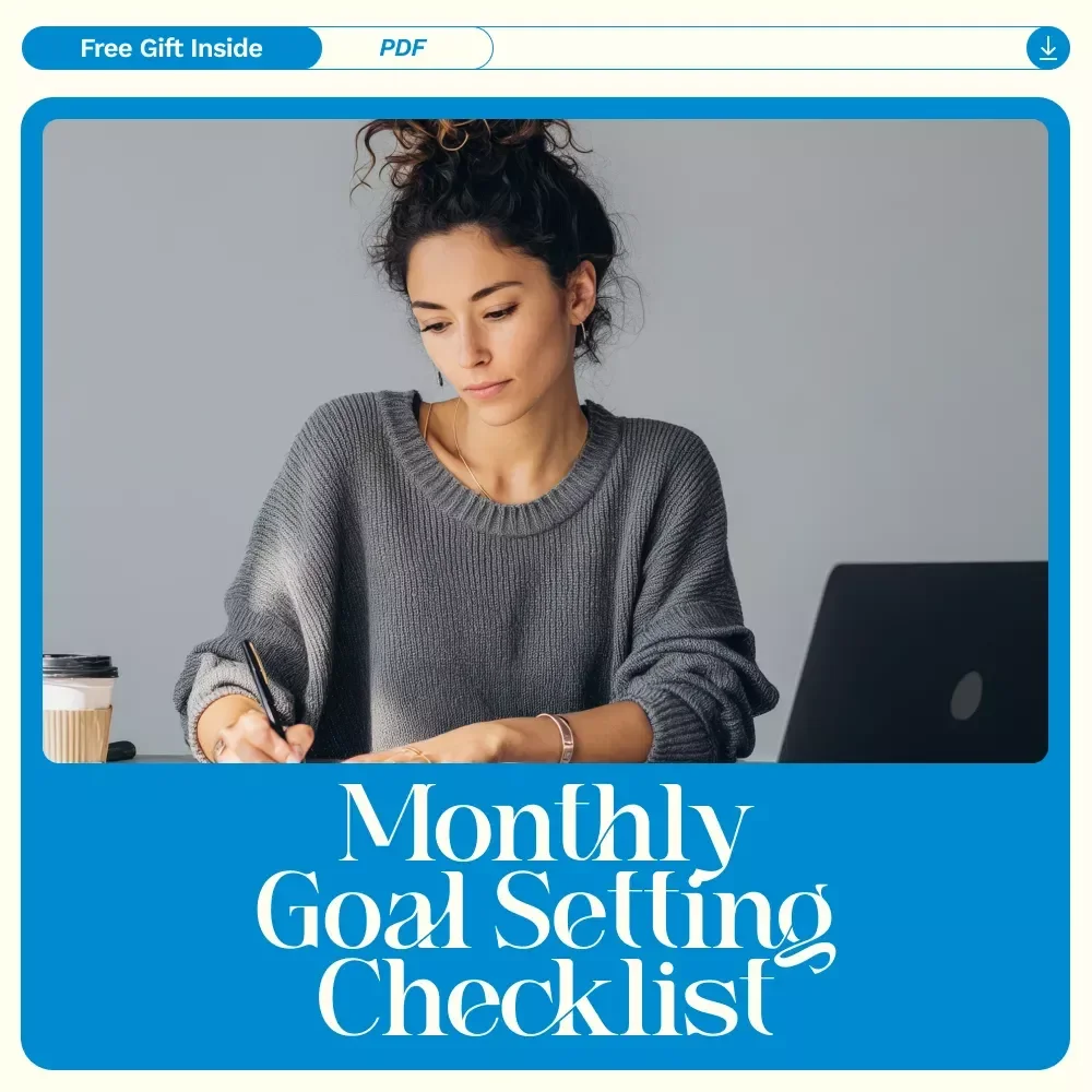 Your Monthly Goal-Setting Power Checklist: Crush It in 30 Days! | Monthly Planner Printable | How to Set Goals for the Month | Productivity & Motivation Tool